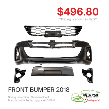 FRONT BUMPER 2018 "PICKUP FROM AUTO PARTS, MATAUTU"