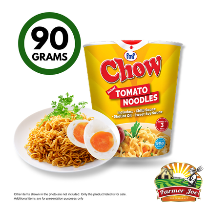 FMF Chow Cup Noodles 90g Assorted "PICKUP FROM FARMER JOE SUPERMARKET VAITELE ONLY"