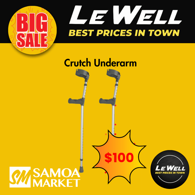 Crutch Underarm (PICK UP FROM LE WELL COMPANY SAVALALO ONLY)