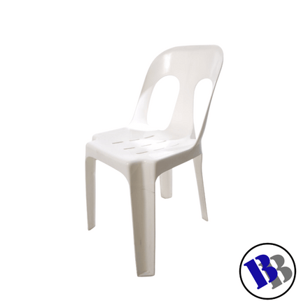 Chair Plastic Pipee White "PICKUP FROM BLUEBIRD LUMBER & HARDWARE SAVAII ONLY"