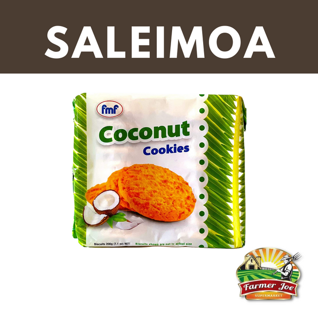 FMF Coconut Cookies 200g   "PICKUP FROM FARMER JOE SUPERMARKET SALEIMOA ONLY"