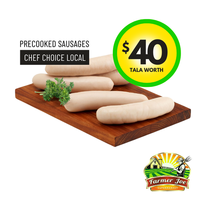 Precooked Sausages Local $40 Tala Value - "PICKUP FROM FARMER JOE SUPERMARKET UPOLU ONLY"