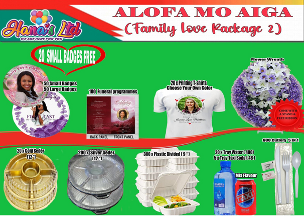 Family Love Package 2  "PICK UP AT HANA'S LIMITED TAUFUSI"