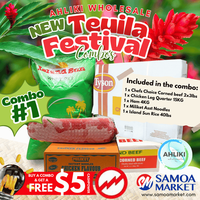 Teuila Festival Combo #1 *$5 FREE CASHPOWER PROMO* "PICKUP FROM AH LIKI WHOLESALE"