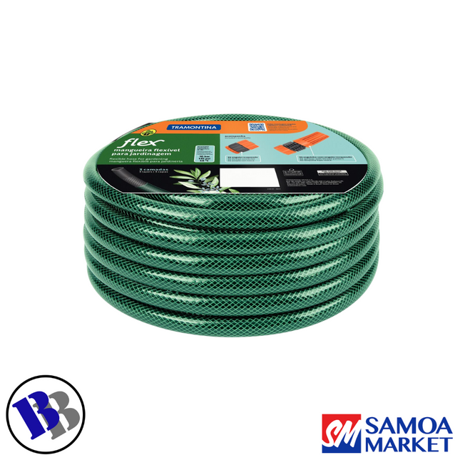 Garden Hose FLEXIBLE 20m W/Fittings - TRAMONTINA "PICKUP FROM BLUEBIRD LUMBER & HARDWARE"