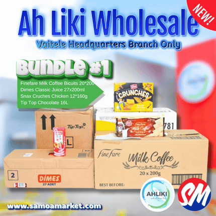 Ah Liki WHolesale BUNDLE #1 "PICKUP FROM AH LIKI WHOLESALE HEADQUARTERS ONLY"