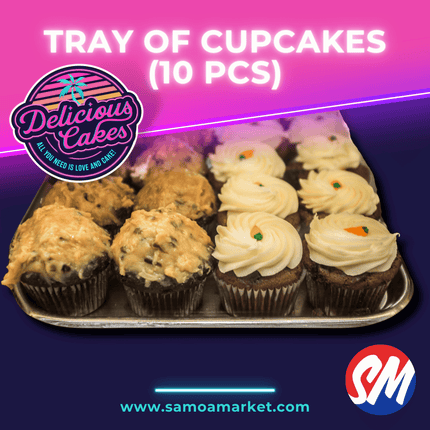 Tray of Cupcakes (10 Pcs) "PICK UP FROM DELICIOUS CAKES, LEPEA"