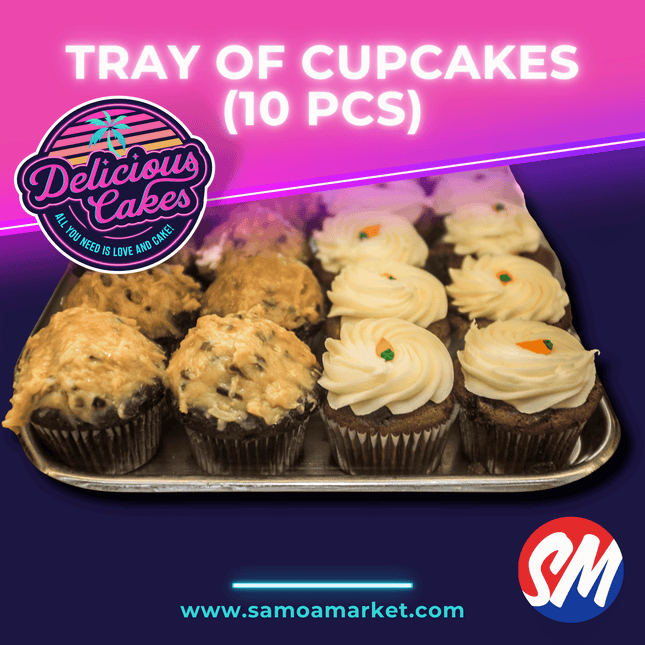 Tray of Cupcakes (10 Pcs) "PICK UP FROM DELICIOUS CAKES, LEPEA"