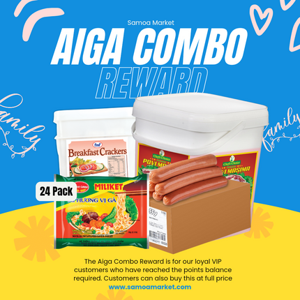 Aiga Combo [Miliket 24PK x 1, FMF 5kg x 1, Hoffy 10x1Lb, Povi Masima 4kg x 1] Substitute if items are not available "PICKUP FROM AH LIKI WHOLESALE"