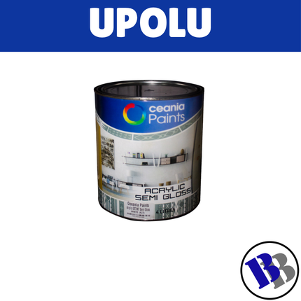Oceania Paint Acrylic Ext/Int Semigloss White 4L - "PICKUP FROM BLUEBIRD LUMBER & HARDWARE UPOLU ONLY"