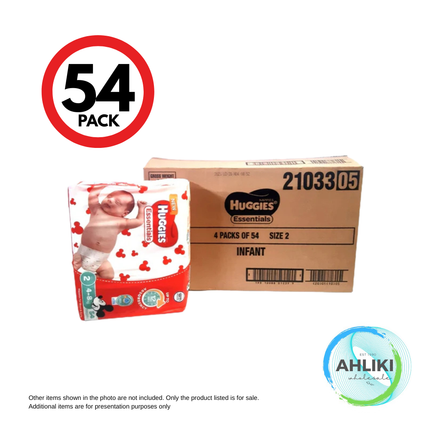 Huggies Nappy Essential Infant Size2 54 By 4 (21033) "PICKUP FROM AH LIKI WHOLESALE"
