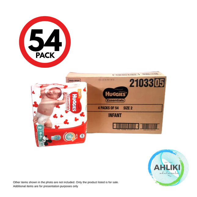 Huggies Nappy Essential Infant Size2 54 By 4 (21033) "PICKUP FROM AH LIKI WHOLESALE"