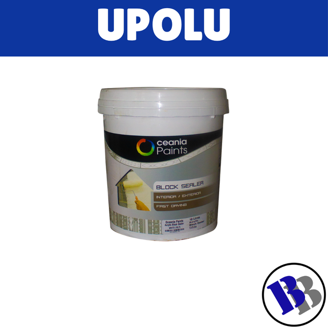 Oceania Paint Acrylic Block Sealer White 10L - "PICKUP FROM BLUEBIRD LUMBER & HARDWARE UPOLU ONLY"