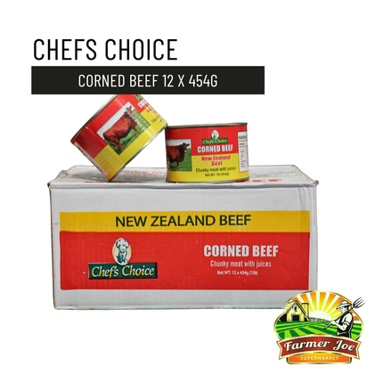 Chefs Choice Corned Beef 12 x 454g "PICKUP FROM FARMER JOE SUPERMARKET VAITELE ONLY"