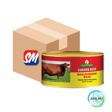 Chefs Choice Corned Beef Pisupo 12x340g (12oz) "PICKUP FROM AH LIKI WHOLESALE"