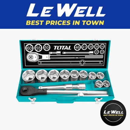 TOTAL 15PCS Socket Set (PICK UP FROM LE WELL COMPANY SAVALALO ONLY)