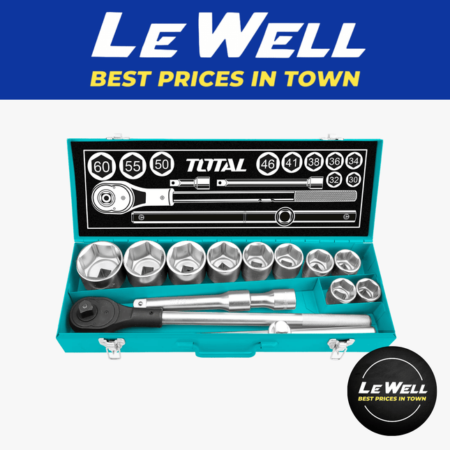 TOTAL 15PCS Socket Set (PICK UP FROM LE WELL COMPANY SAVALALO ONLY)