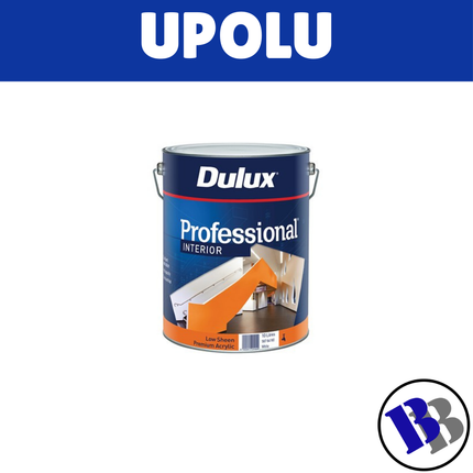 Dulux Professional Paint Acrylic Ext/Int Low Sheen White 10L - "PICKUP FROM BLUEBIRD LUMBER & HARDWARE UPOLU ONLY"