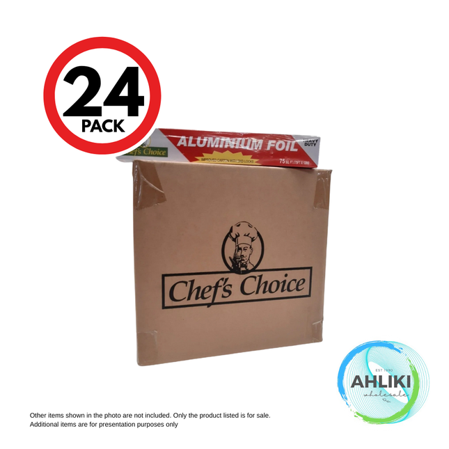 Chefs Choice Best Aluminium Foil 75ft 24PACK "PICKUP FROM AH LIKI WHOLESALE"