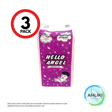 Hello Angel Diapers Nappies Large 24s 3PACK "PICKUP FROM AH LIKI WHOLESALE"