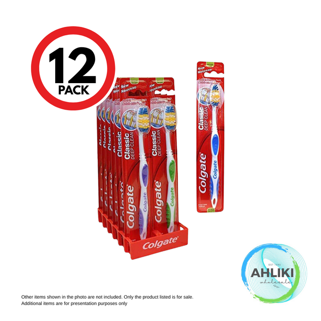 Colgate Toothbrush 12 Pack Classic Clean "PICKUP FROM AH LIKI WHOLESALE"
