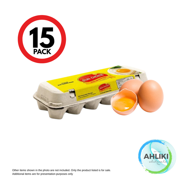 Tanumapua Sun Choice Eggs 15PACK x 1Doz [NOT AVAIL AT HQ & TAUFUSI] "PICKUP FROM AH LIKI WHOLESALE"