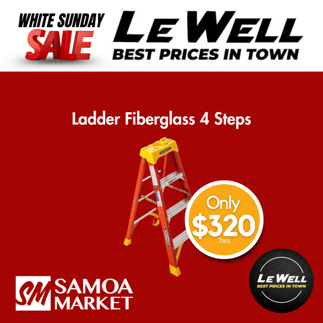 Ladder Fiberglass 4 Steps (PICK UP FROM LE WELL COMPANY SAVALALO ONLY)