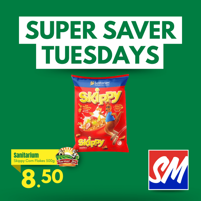 SUPER SAVER TUESDAYS! Sanitarium Skippy Corn Flakes Breakfast Cereal 500g "PICKUP FROM FARMER JOE SUPERMARKET VAITELE ONLY"