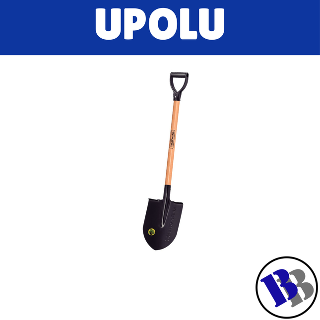 Spade Round Point Wooden Handle CS 20x13cm SEABUFFALO - "PICK UP AT BLUEBIRD LUMBER  HARDWARE UPOLU ONLY"