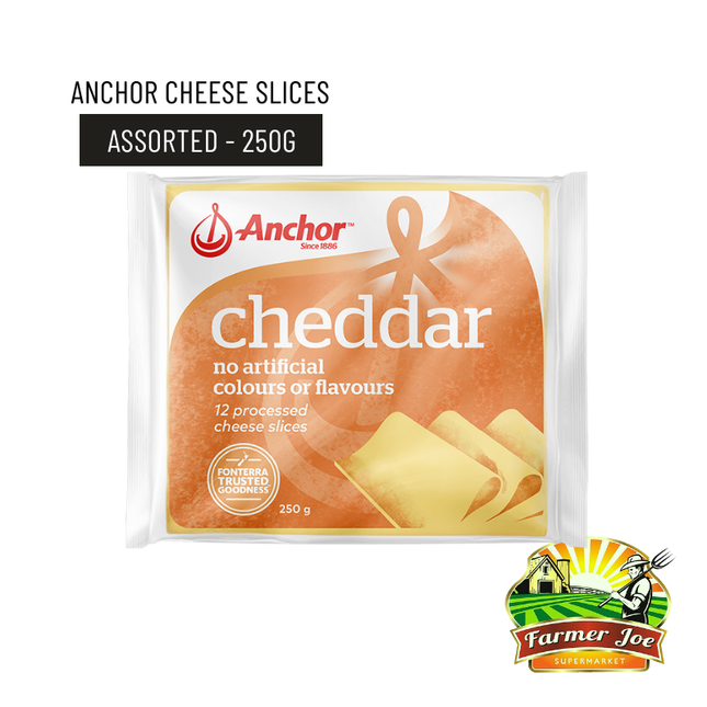 Anchor Cheese Slices 250G - "PICKUP FROM FARMER JOE SUPERMARKET UPOLU ONLY"