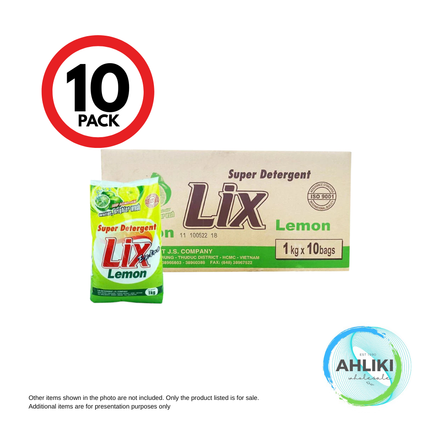 Lix Washing Powder 1kg x 10PACK "PICKUP FROM AH LIKI WHOLESALE"