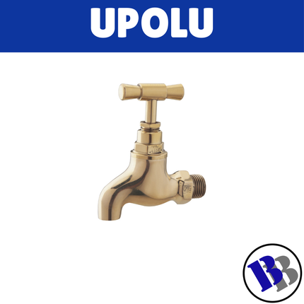 Tap Hose Brass BIB Cock 15mm CP Male - "PICK UP AT BLUEBIRD LUMBER  HARDWARE UPOLU ONLY"