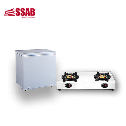 Coolex Gas Stove Aluminium 2 Burner/Coolex Chest Freezer 300L