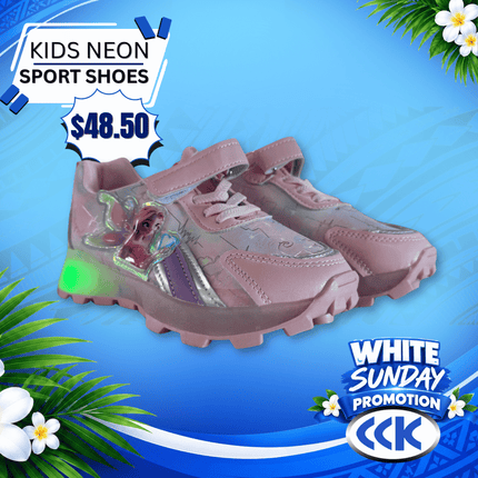 Kids Sport Shoes (Pink Neon) "PICKUP AT CCK CLOTHING STORE SALEUFI, VAITELE or SALELOLOGA"