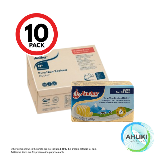 Anchor Butter (1lb) 10PACK x 454g (200137/200187) "PICKUP FROM AH LIKI WHOLESALE"