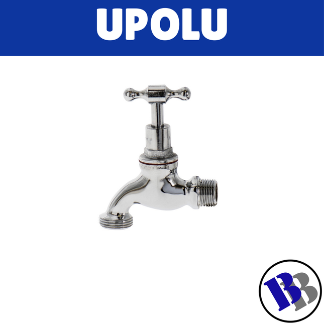 Hose Tap Male Chrome 15mm - "PICK UP AT BLUEBIRD LUMBER  HARDWARE UPOLU ONLY"