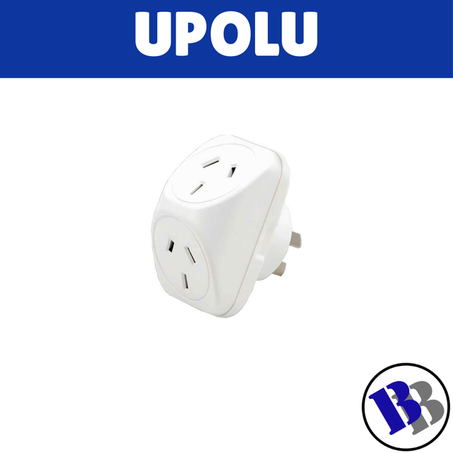 Force Adaptor 3 Pin Double 10A - "PICK UP AT BLUEBIRD LUMBER  HARDWARE UPOLU ONLY"
