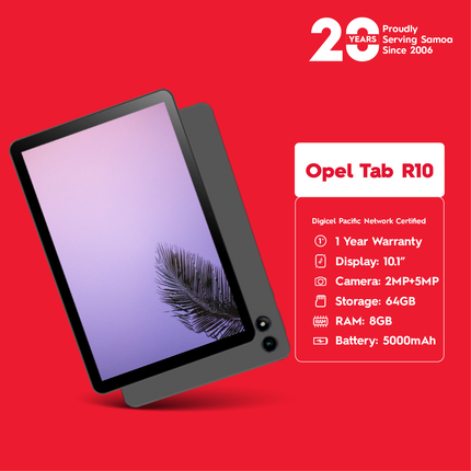 R10 Tablet Opel Digicel Locked "PICK UP FROM DIGICEL SAMOA"
