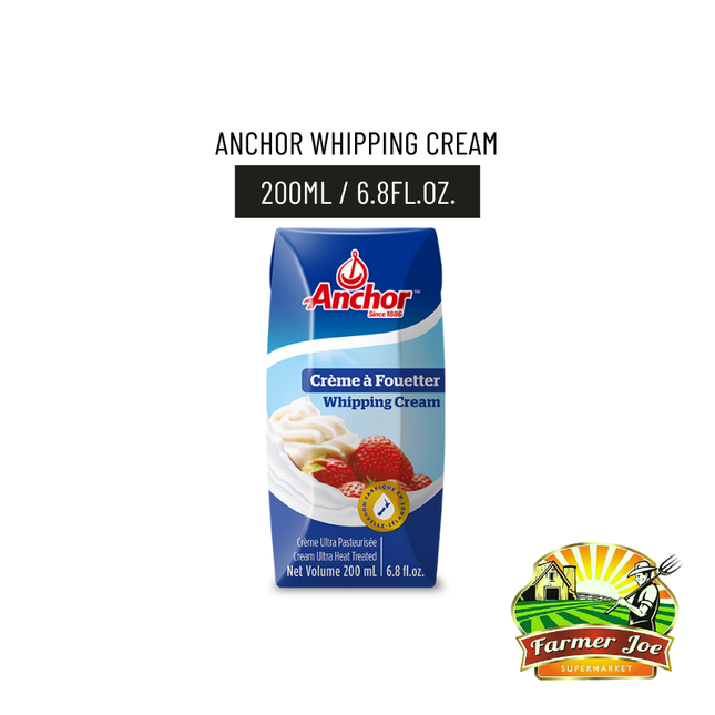 Anchor Whipping Cream 200ml Small Pkt - "PICKUP FROM FARMER JOE SUPERMARKET UPOLU ONLY"