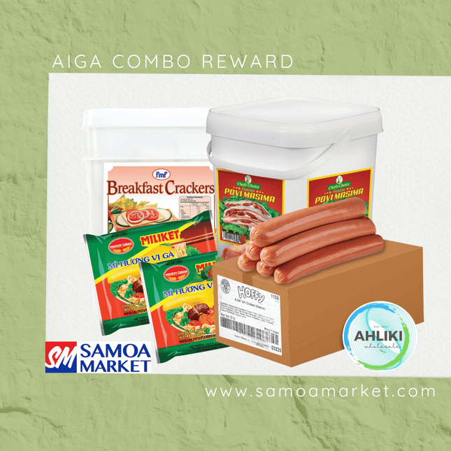 Aiga Combo [1 x Miliket 24PK, 1 x FMF 5kg, 1 x Hoffy 10lb & 1 x Povi Masima Pail 4kg] "PICKUP FROM AH LIKI WHOLESALE"