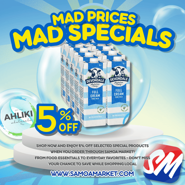 Devondale Full Cream UHT Milk 10x1L "PICKUP FROM AH LIKI WHOLESALE"