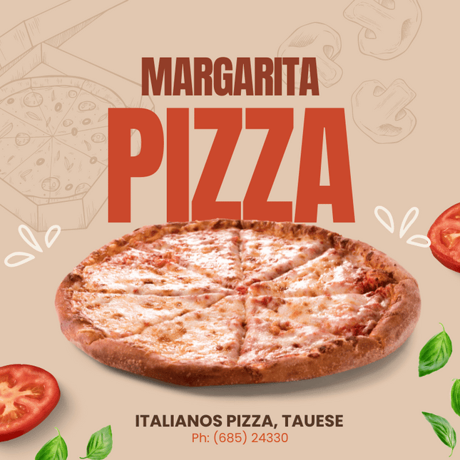 Magarita Pizza "PICKUP FROM ITALIANO PIZZA TAUESE ONLY"