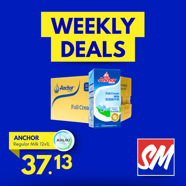 Anchor UHT Regular Milk 12PACK x 1LITRE "PICKUP FROM AH LIKI WHOLESALE"