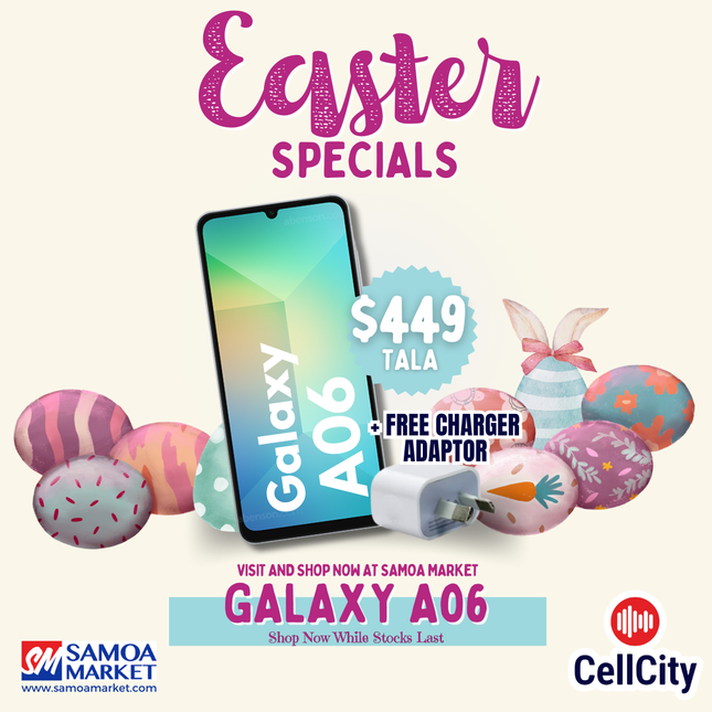 Samsung A06 Easter Special - Plus FREE Charger Adaptor [PICK UP FROM CELL CITY UPOLU]