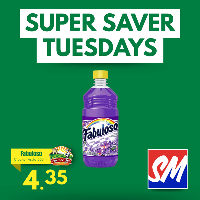 SUPER SAVER TUESDAYS! Fabuloso Cleaner Assorted 500ml "PICKUP FROM FARMER JOE SUPERMARKET VAITELE ONLY"