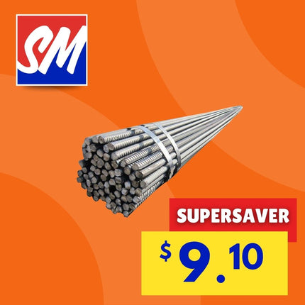 Reebar Steel Rod D10 6m G500N [3/8] - "PICKUP FROM BLUEBIRD LUMBER & HARDWARE UPOLU ONLY"