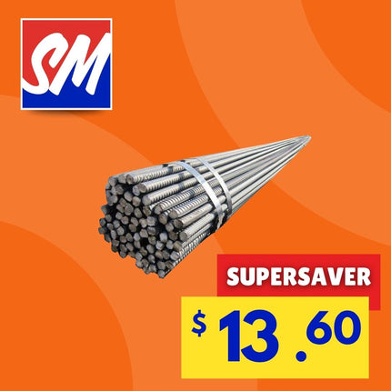 Reebar Steel Rod D12 6m G500N [1/2] - "PICKUP FROM BLUEBIRD LUMBER & HARDWARE UPOLU ONLY"