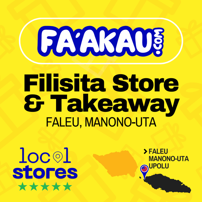 Filisitia Store & Takeaway - Faleu, Manono Uta > UPOLU (Not Redeemable for Cash)
