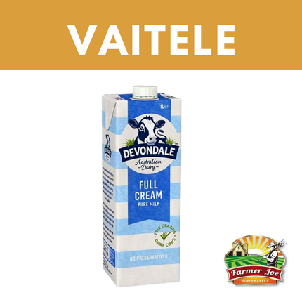 Devondale Full Cream Milk 1L "PICKUP FROM FARMER JOE SUPERMARKET VAITELE ONLY"