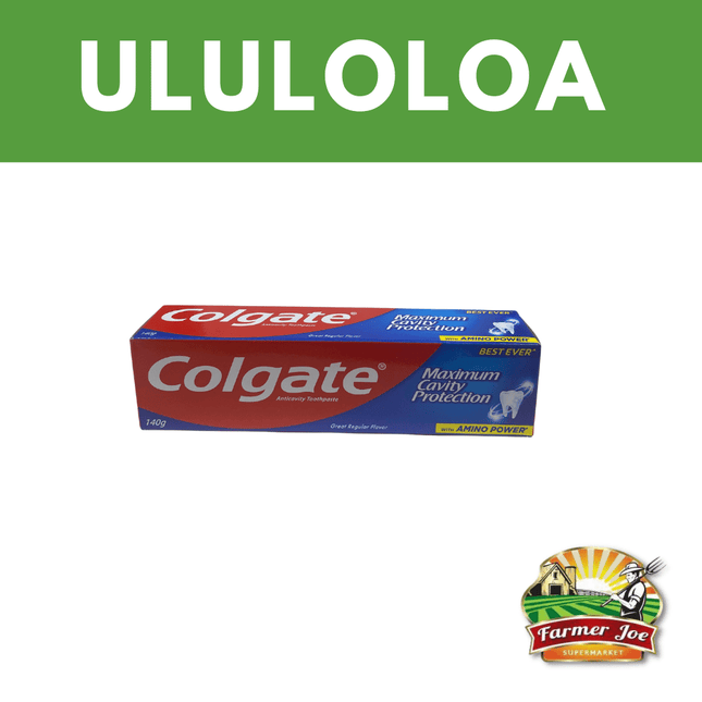 Colgate Tooth Paste 140g "PICKUP FROM FARMER JOE SUPERMARKET ULULOLOA ONLY"